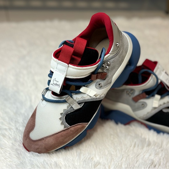 Christian Louboutin Men's Red and Blue Trainers 
Size 10 1/2 - Picture 9 of 14